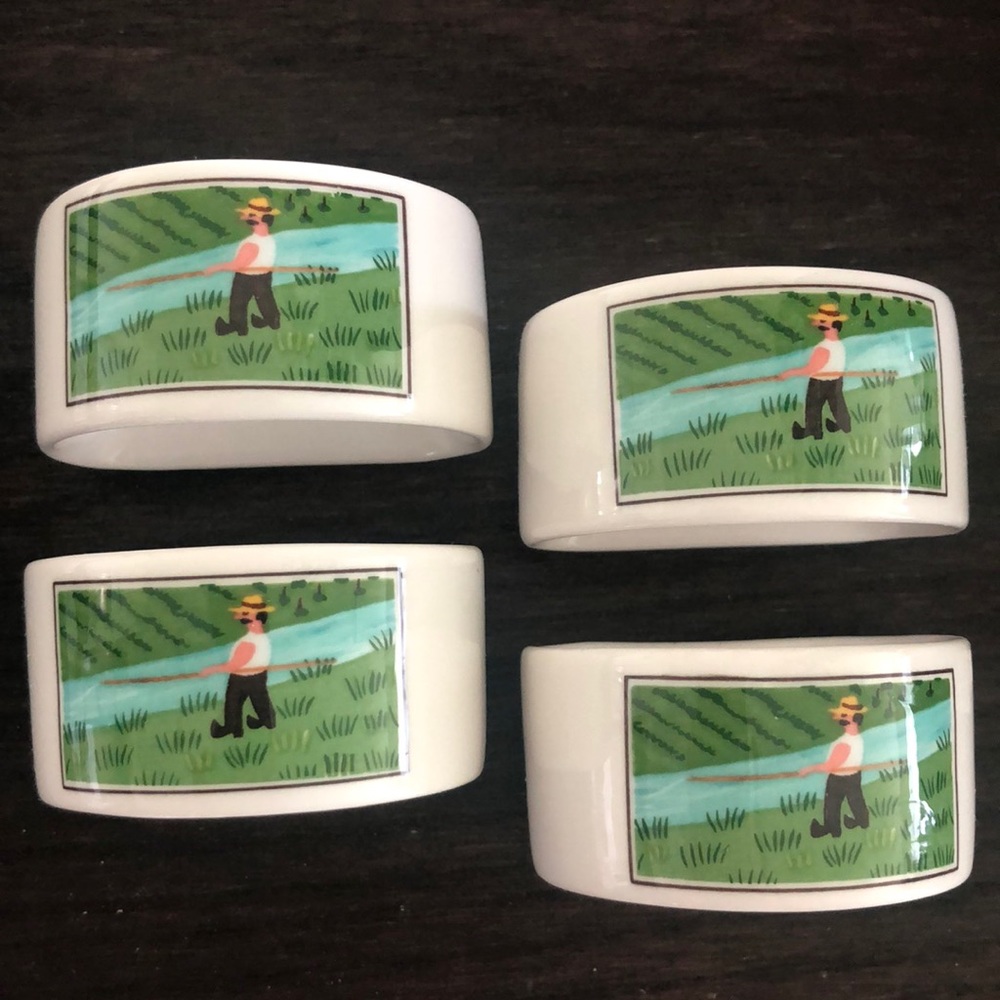 Villeroy & Boch Napkin Rings - Set of 4 - Design Naïf Farmer